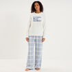 Ensemble pyjama effet polaire 3 pi&egrave;ces bleu femme