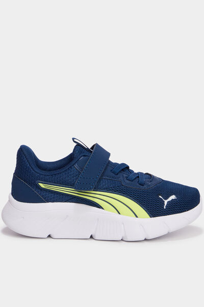 Baskets running scratchs Puma FlexFocus jaune citron gar&ccedil;on