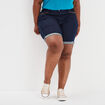 Bermuda taille haute 5 poches denim brut femme grande taille