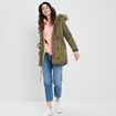 Jeans straight 7/8ème denim bleach femme