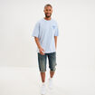 T-shirt coton &eacute;pais manches courtes bleu clair homme