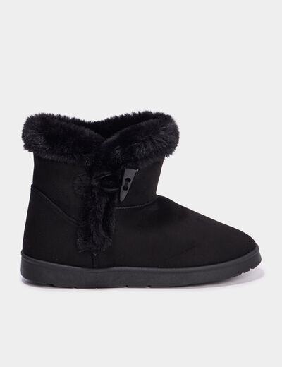 Bottines fourrées noir femme