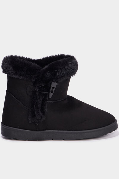 Bottines fourr&eacute;es noir femme