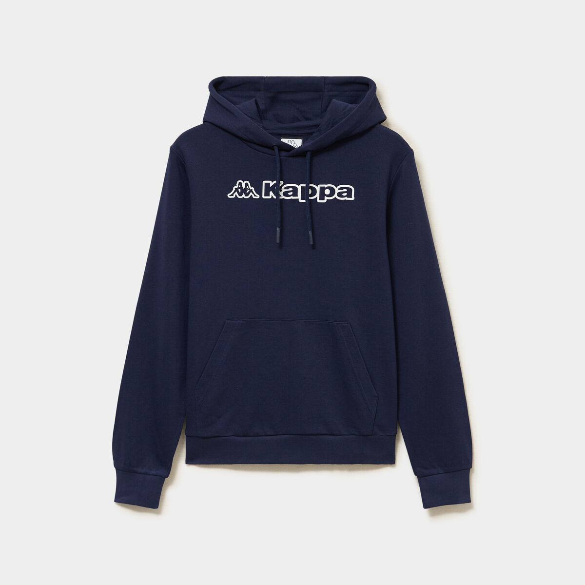 Sweat hoodie droit molleton Kappa bleu marine homme