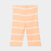 Legging cycliste côtelé coton orange fluo fille