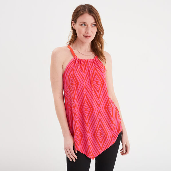 Débardeur asymétrique Mosquitos rose fushia femme