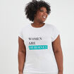 T-shirt droit manches courtes Modavista blanc femme grande taille