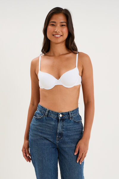 Soutien-gorge padd&eacute; embo&icirc;tant blanc femme