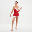 Nuisette No&euml;l ajustable effet plumetis rose framboise femme