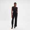 Combinaison pantalon d&eacute;tails dentelle noir femme