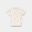 Polo manches courtes coton ecru b&eacute;b&eacute; gar&ccedil;on