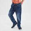 Jean stretch jogger taille &eacute;lastiqu&eacute;e denim stone gar&ccedil;on