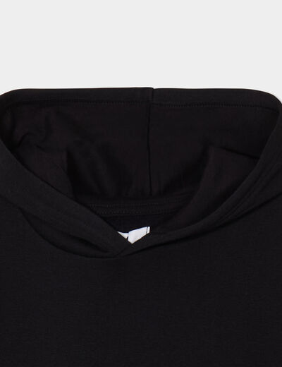 Sweat &agrave; capuche hoodie oversize noir gar&ccedil;on