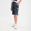 Bermuda cargo coton bleu marine garçon