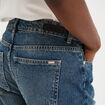 Jeans droit 5 poches coton denim dirty femme