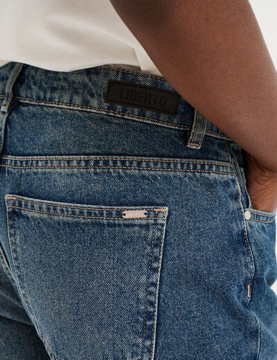 Jeans droit 5 poches coton denim dirty femme