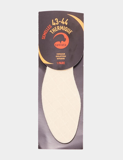 Semelles thermiques Tawata blanc mixte