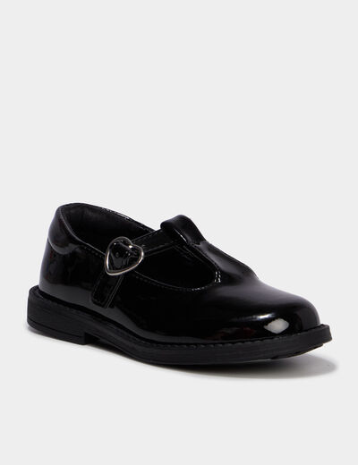 Babies salom&eacute; vernies noir fille