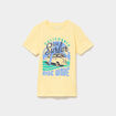 T-shirt manches courtes col rond coton jaune gar&ccedil;on