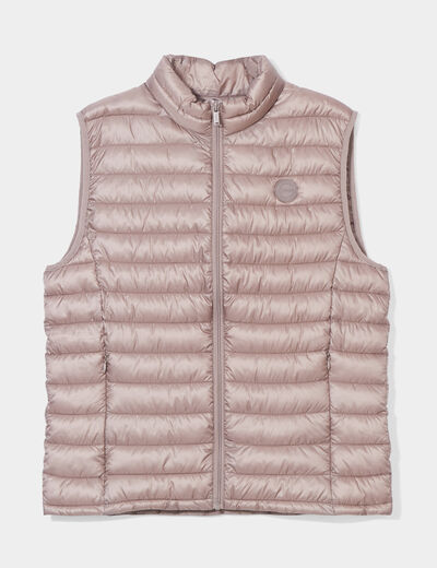 Doudoune légère déperlante sans manches taupe homme