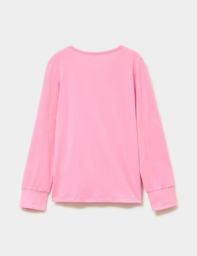 Ensemble pyjama pantalon 2 pi&egrave;ces rose fille