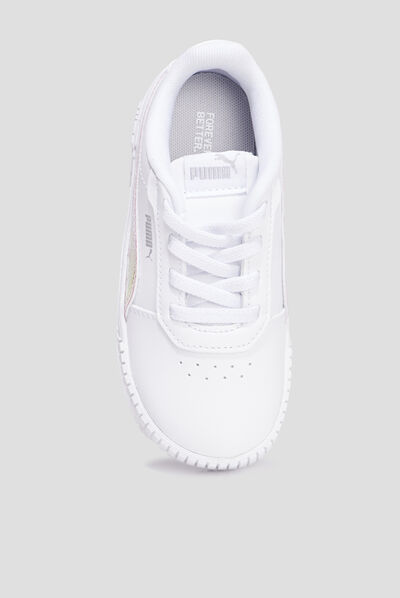 Tennis basses à lacets Puma Carina blanc fille