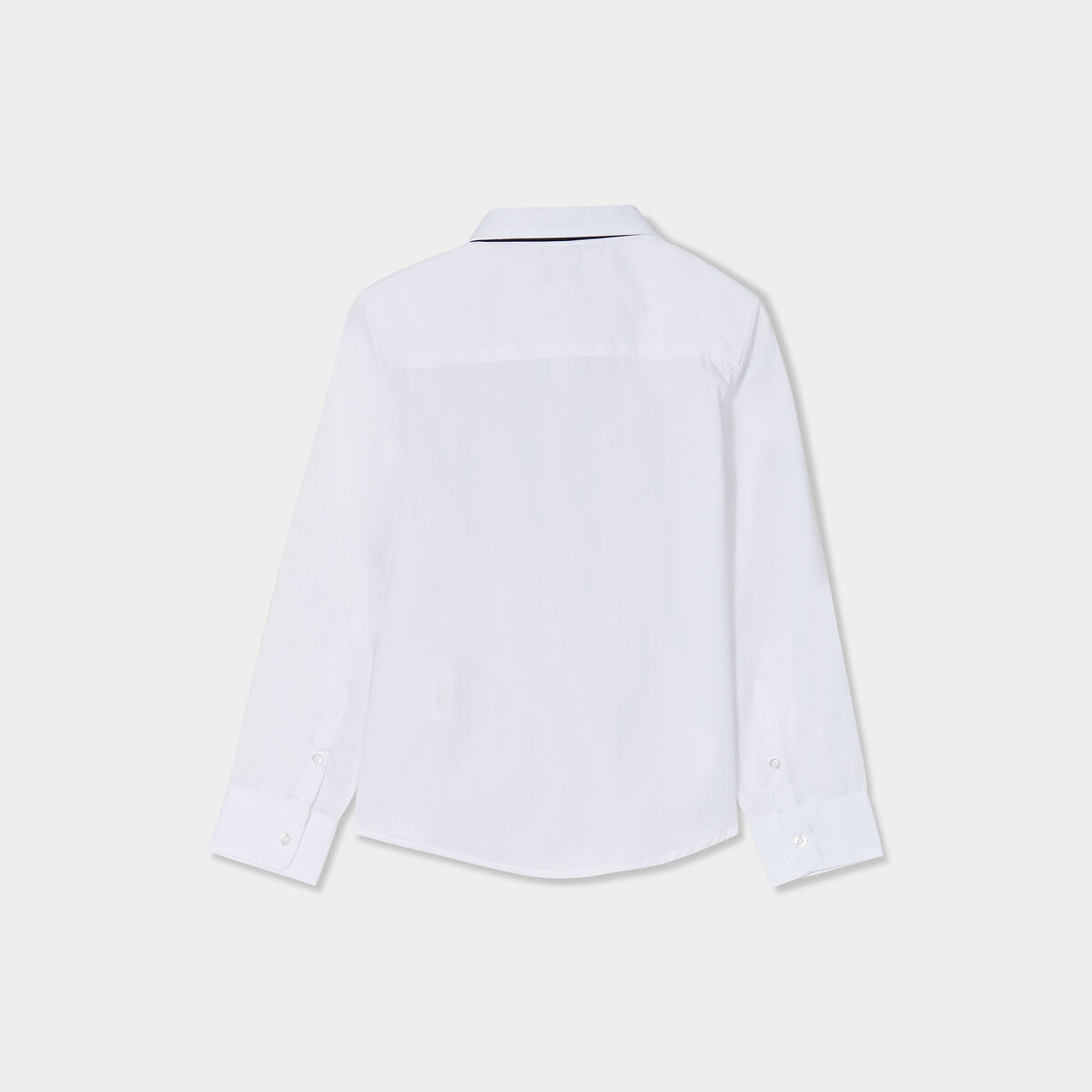 Chemise manches longues avec cravate blanc garçon