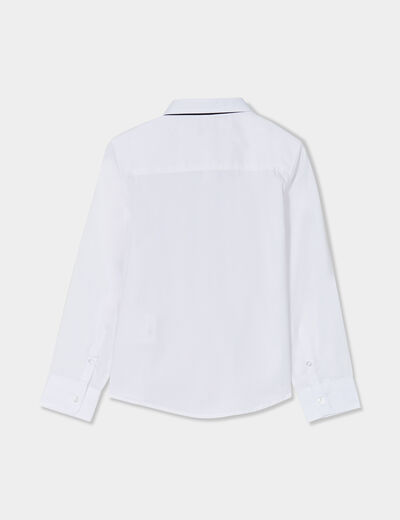 Chemise manches longues avec cravate blanc garçon