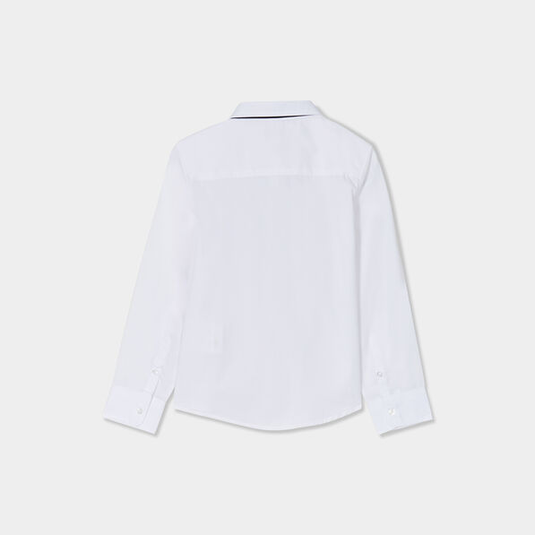 chemise manches longues avec cravate blanc garcon Chemise manches longues avec cravate blanc garçon
