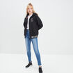 Sweat zippé à capuche Mickey noir femme