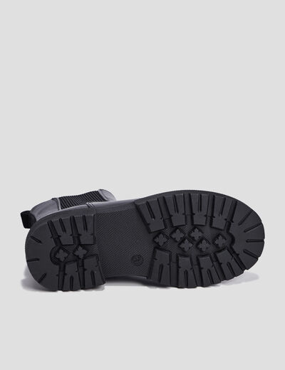 Bottines chelsea crantées noir fille