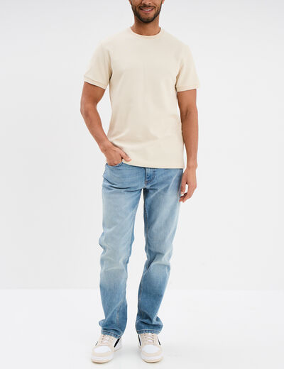 T-shirt manches courtes ecru homme