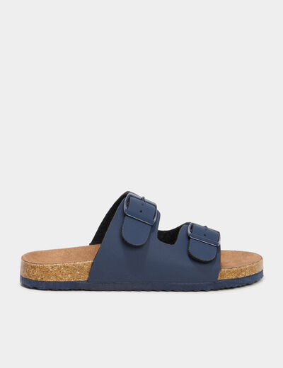Mules avec boucles bleu marine garçon