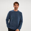Pull col rond manches longues bleu gris homme