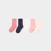 Lot 5 paires chaussettes c&ocirc;tel&eacute;es multicolore b&eacute;b&eacute; fille