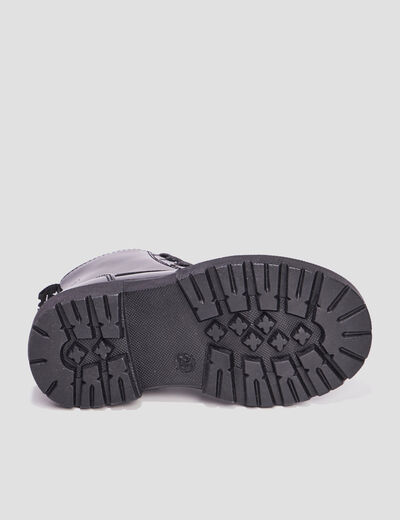 Bottines crantées zippées Liberto noir fille