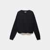 Sweat col rond manches longues noir femme