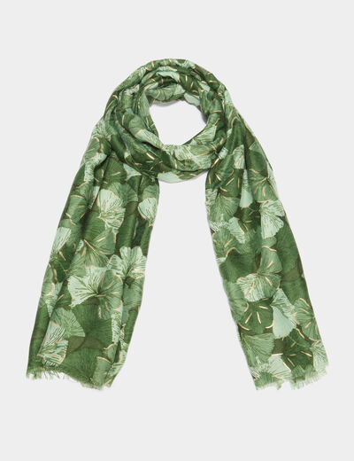 Foulard vert kaki femme