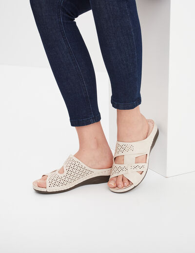 Sandales perforations Confortissimo blanc femme