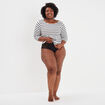Shorty avec dentelle noir femme grande taille