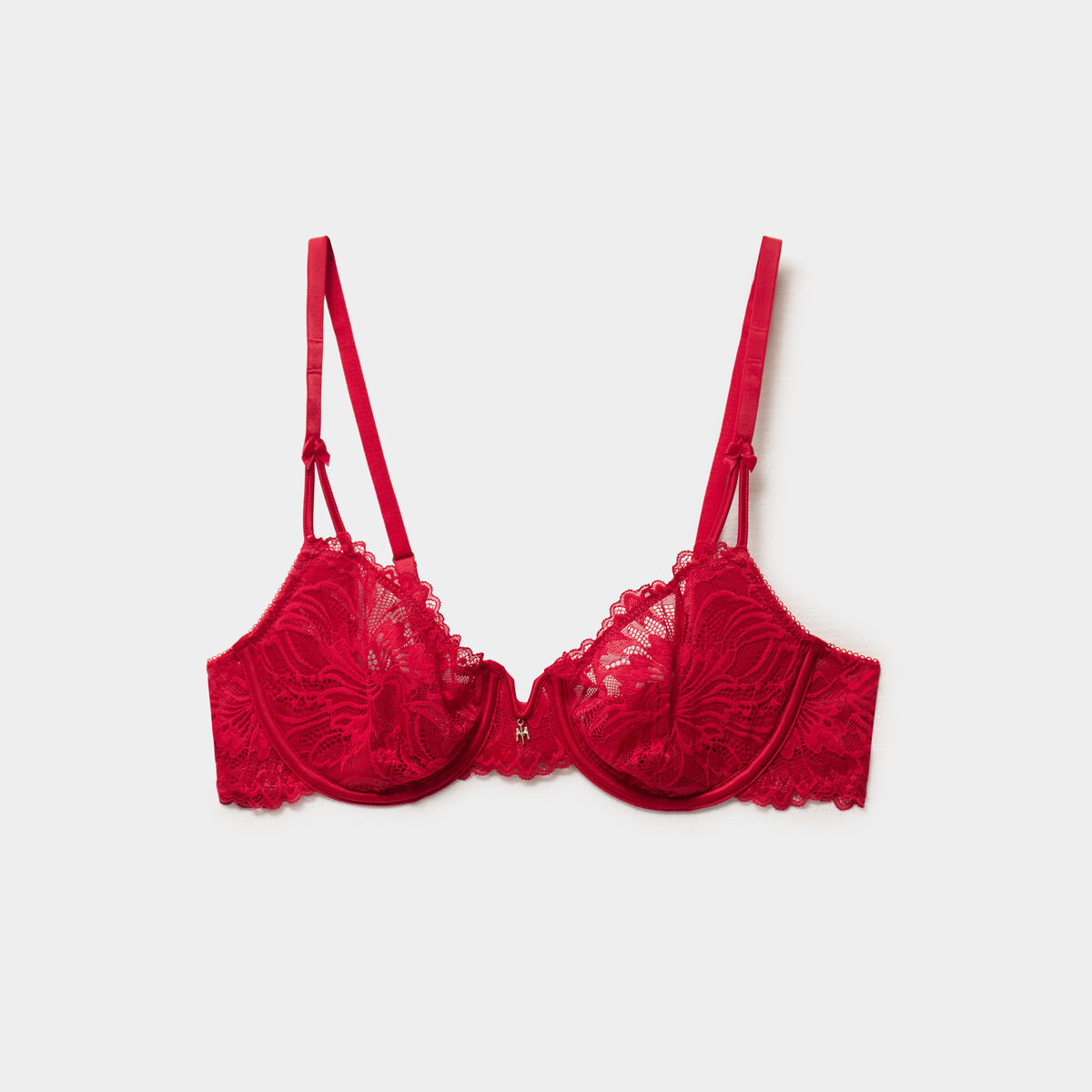 Soutien-gorge embo&icirc;tant dentelle rouge femme