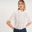 Chemise en dentelle col victorien blanc femme