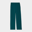 Pantalon large fluide taille élastiquée vert foncé femme