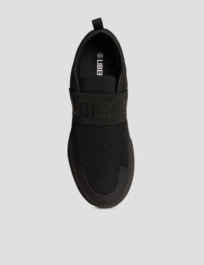 Baskets running languette d'enfilage noir homme
