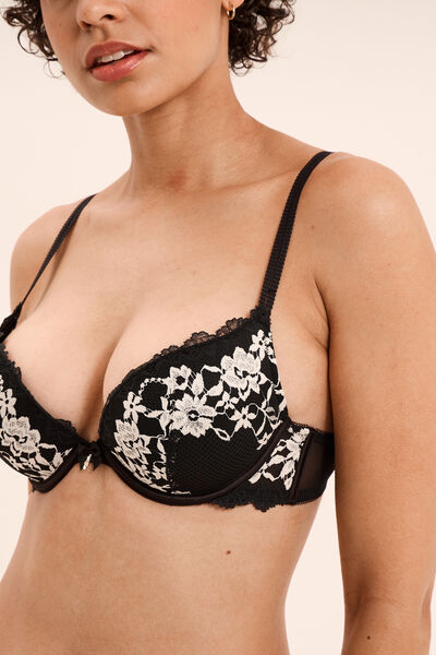 Soutien-gorge maxi push-up noir femme
