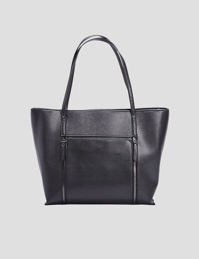 Sac cabas trapèze noir femme