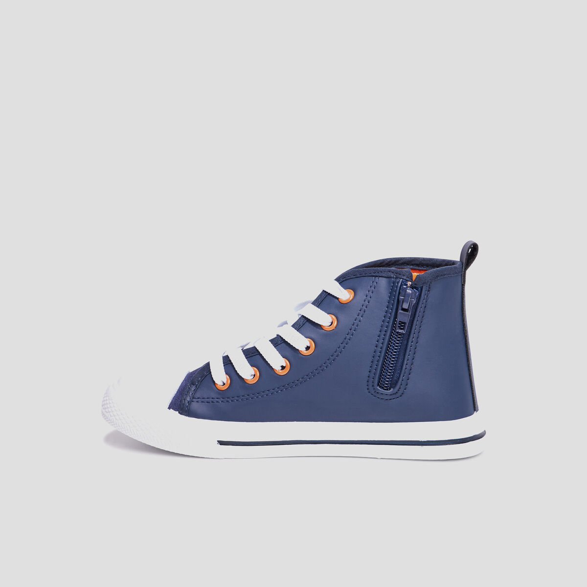 Baskets montantes zippées Naruto bleu marine garçon