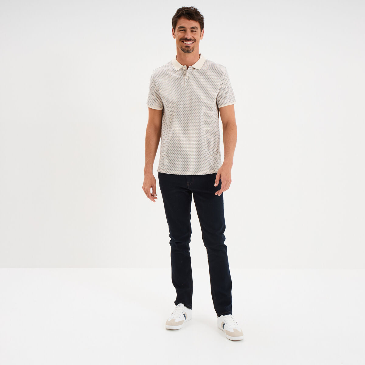 Jeans straight avec 5 poches denim brut clean homme