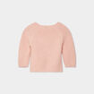Brassière naissance tricot nouée coton rose poudrée bébé fille