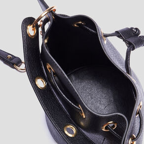 Sac seau avec poignée noir femme